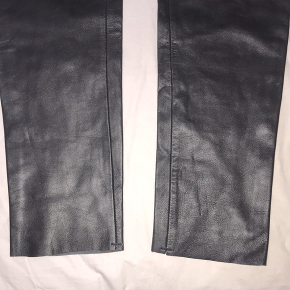 Leather Elegance Paris Genuine Soft Black Pants - Picture 3 of 11